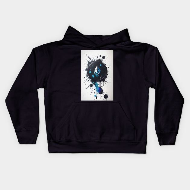 Ink Style Ethereum Kids Hoodie by Voodoo Production